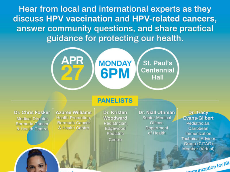 *In the News* Bernews- Dr Woodward Participates in Vaccination Week MOH Panel Discussion